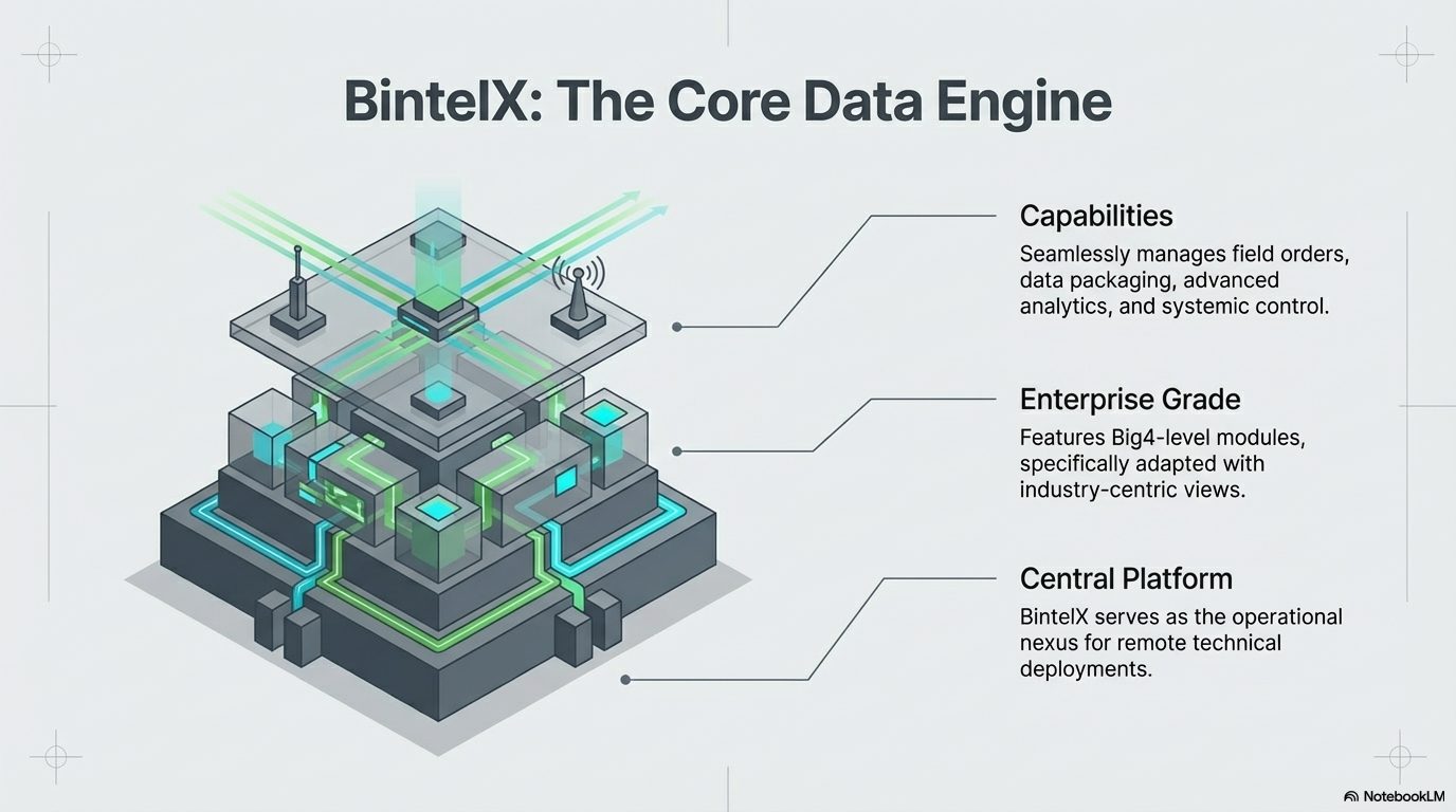BintelX: motor central de datos para despliegues técnicos remotos