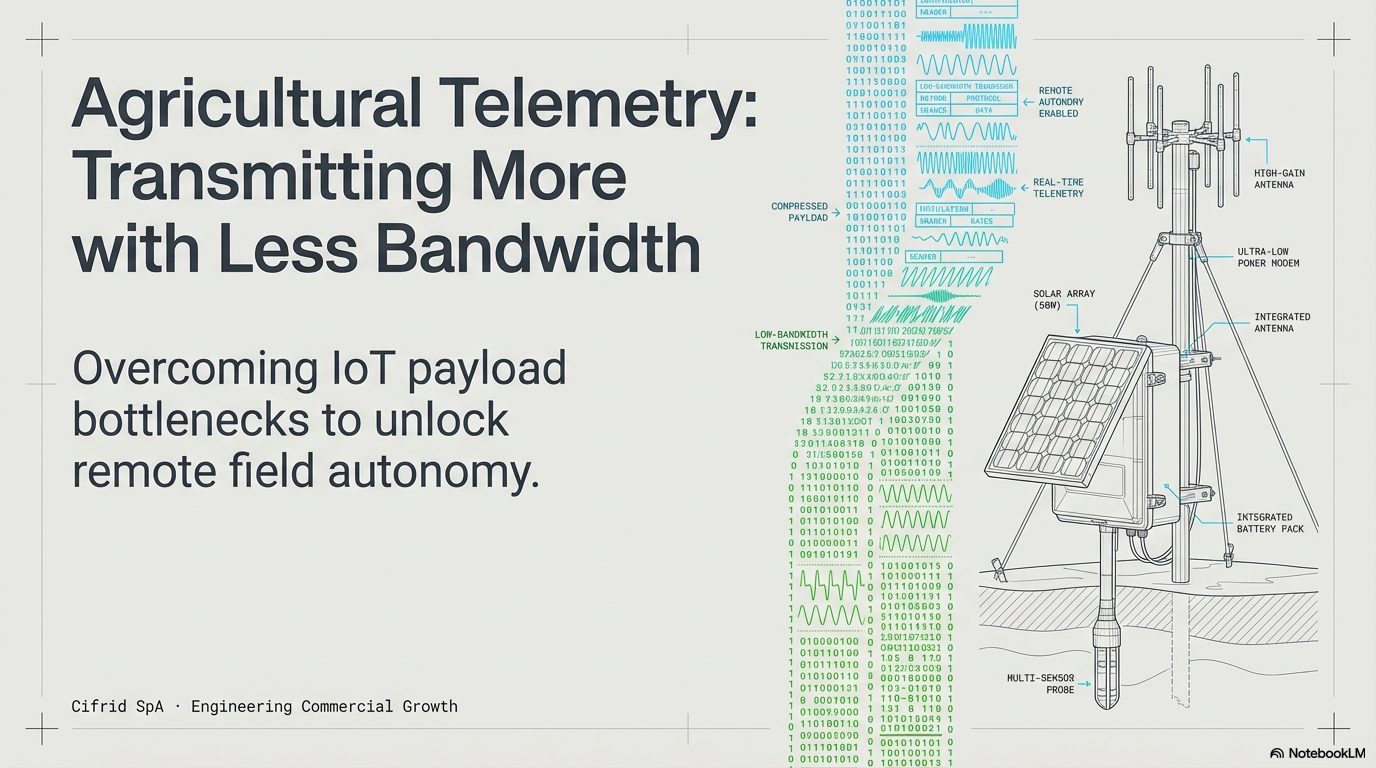 Estación de telemetría agrícola con paneles solares y sensores de campo