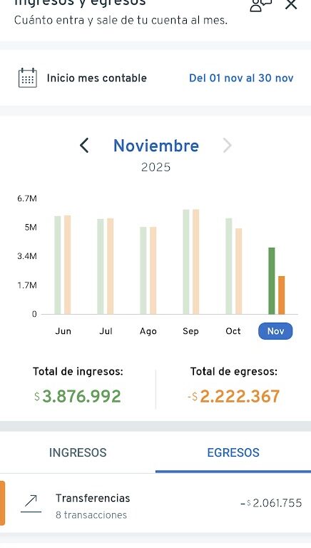 BCI ingreso y egresos